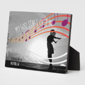 ゼファニヤ3:17わたしの神は私の上で歌パーソナライズされたう フォトプラーク (側面)