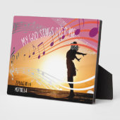 ゼファニヤ3:17わたしの神は私の上で歌パーソナライズされたう フォトプラーク (側面)