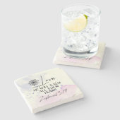 ゼファニヤ3:17彼の愛は、あなたの恐れを静める聖書 ストーンコースター (横)