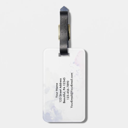 ゼファニヤ3:17彼の愛は、あなたの恐れを静める聖書 ラゲッジタグ (裏面縦)