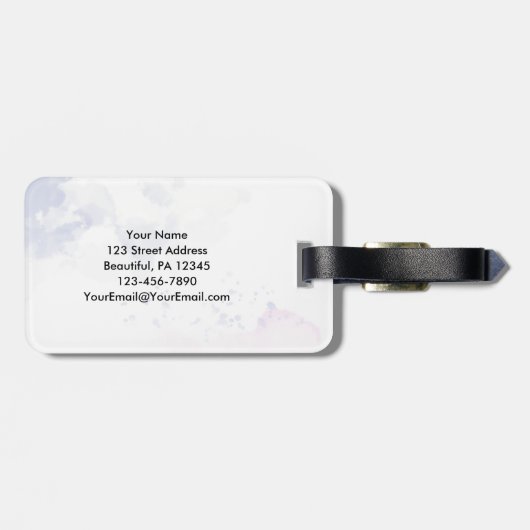 ゼファニヤ3:17彼の愛は、あなたの恐れを静める聖書 ラゲッジタグ (裏面横)