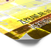 ゼファニヤ3:17 |神が黄色を歌パーソナライズされたう ポスター (角)