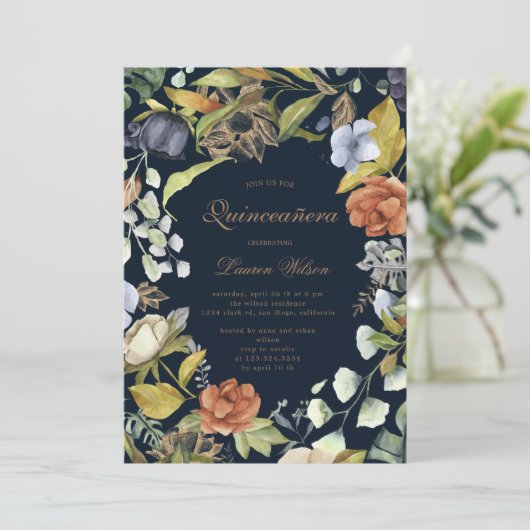 ゼフィブルーフローラキンセアニェラ写真カード セーブザデート (スタンド正面)