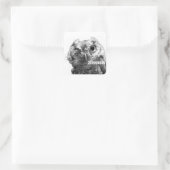 ゼフィリアフクロウのシール スクエアシール (バッグ)