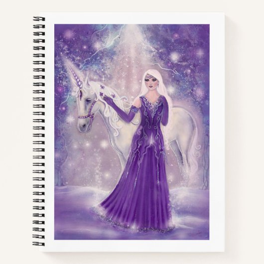 ゼフィールユニコーンと妖精の芸術 By レニー・ラヴォワ ノートブック (正面)