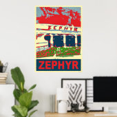 ゼフィールローラコースターポンチャートレインビーチ ポスター (ホームオフィス)