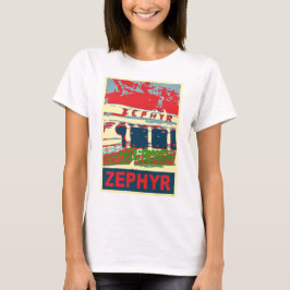 ゼフィールローラコースターポンチャートレインビーチ Tシャツ