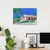 ゼフィールローラーコースターアットザビーチ ポスター (ホームオフィス)