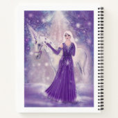 ゼフィール ユニコーンと妖精の絵 By レニー・ラヴォワ ノートブック (裏面)