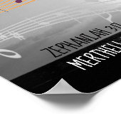 ゼフ3:17わたしの神は私の上で灰色の歌をパーソナライズされた歌う ポスター (角)