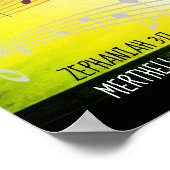 ゼフ3:17わたしの神は私の上で緑の声をパーソナライズされた歌う ポスター (角)