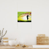 ゼフ3:17わたしの神は私の上で緑の声をパーソナライズされた歌う ポスター (キッチン)