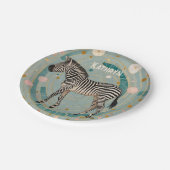 ゼブお洒落ラパーソナライズされた ペーパープレート (アングル)