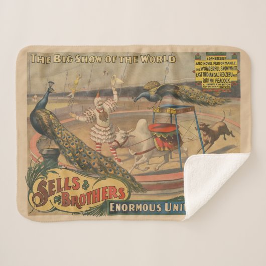 ゼブとピーコックのピエロ訓練士 シェルパブランケット (正面(横))