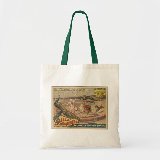 ゼブとピーコックのピエロ訓練士 トートバッグ (正面)