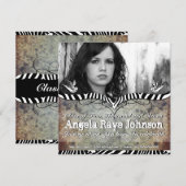 ゼブグランジラストライプス卒業招待状 招待状 (正面/裏面)