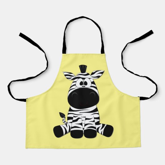 ゼブラおっちょこちょいのイエロー エプロン (正面)