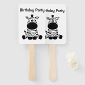 ゼブラおっちょこちょいの追加文字 ハンドファン (正面&裏面)