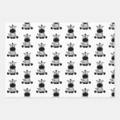 ゼブラおっちょこちょいの ラッピングペーパーシート (正面2)