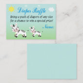 ゼブラおむつラッフルチケット プレイスカード (正面/裏面)