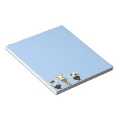 ゼブラおもしろいキリン牛の漫画の子供 ノートパッド (アングル)