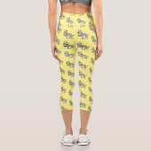 ゼブラおもしろいマンガイラストレーション カプリレギンス (裏面)