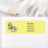 ゼブラおもしろいマンガイラストレーション ラベル (インサイチュ)