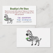 ゼブラおもしろいマンガイラストレーション 名刺 (正面/裏面)