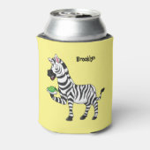 ゼブラおもしろいマンガイラストレーション 缶クーラー (缶裏面)
