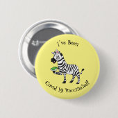 ゼブラおもしろいマンガイラストレーション 缶バッジ (正面&裏面)