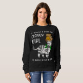 ゼブラおもしろい恋人ガールウーマン引用文ことわざかわいいおもしろい スウェットシャツ (正面フル)