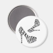 ゼブラおもしろい マグネット (正面/裏面)