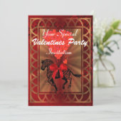 ゼブラおもしろい&ラブハートヴァレンティネスパーティー 招待状 (スタンド正面)