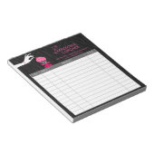 ゼブラお洒落カップケーキベーカリー領収書 ノートパッド (アングル)