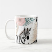 ゼブラお洒落ス及びフローラファンタジー コーヒーマグカップ (左)