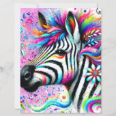 ゼブラお洒落フローラデイジースクラップブック紙 (裏面)