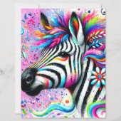 ゼブラお洒落フローラデイジースクラップブック紙 (正面)