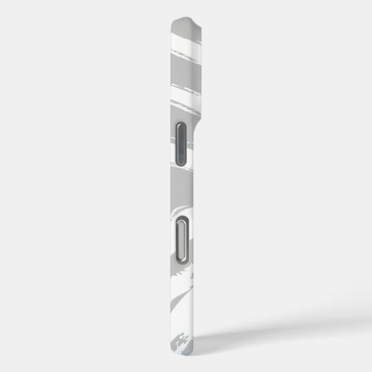 ゼブラかわいらし印刷(灰色) Case-Mate iPhoneケース (裏面 / 右)