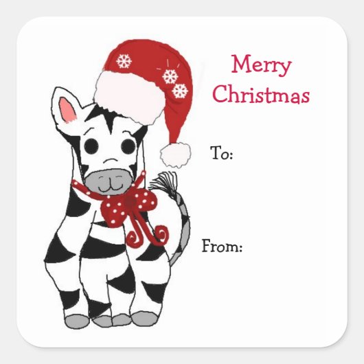 ゼブラが休暇にデッキアウト スクエアシール (正面)