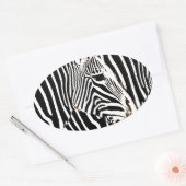 ゼブラが大好き 楕円形シール (封筒)