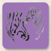 ゼブラが野生動物の頭を向ける コースター (正面)