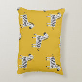 ゼブラとの美しい子どもたちの継ぎ目のない模様 アクセントクッション (裏面(縦))