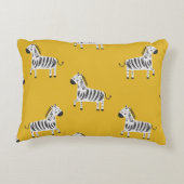 ゼブラとの美しい子どもたちの継ぎ目のない模様 アクセントクッション (裏面)