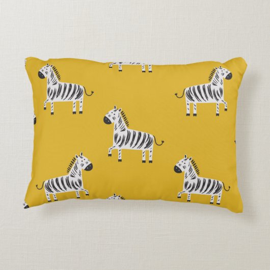 ゼブラとの美しい子どもたちの継ぎ目のない模様 アクセントクッション (裏面)
