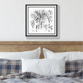 ゼブラとツリーのアブストラクト キャンバスプリント (インサイチュ (寝室))