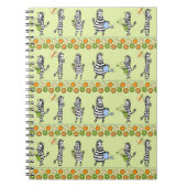 ゼブラとディファー違うレを使ったシームレスなパターン ノートブック (正面)