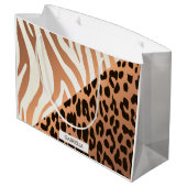 ゼブラとヒョウの絵 ラージペーパーバッグ (裏面アングル)