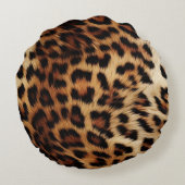 ゼブラとヒョウ ラウンドクッション (裏面)