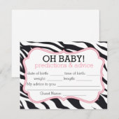 ゼブラとピンクシェブロンの予測とアドバイスカード アドバイスカード (正面/裏面)