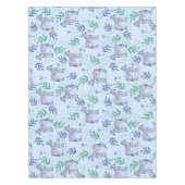 ゼブラとマーティニ・ブルー テーブルクロス (正面)